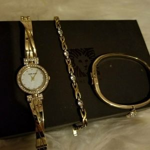 Anne Klein gold watch set (BRAND NEW)
